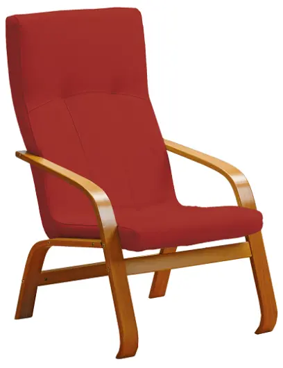 RO - 09 křeslo čalouněné koženkou Holy, dřevěné HOLY CE 2 - koženka malinová